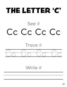 Letter C Worksheets - 50 Free Printables 