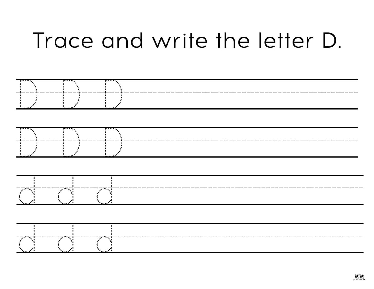 Letter D Worksheets - 50 FREE Printables | Printabulls