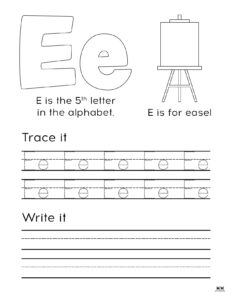 Letter E Worksheets - 50 FREE Printables | Printabulls