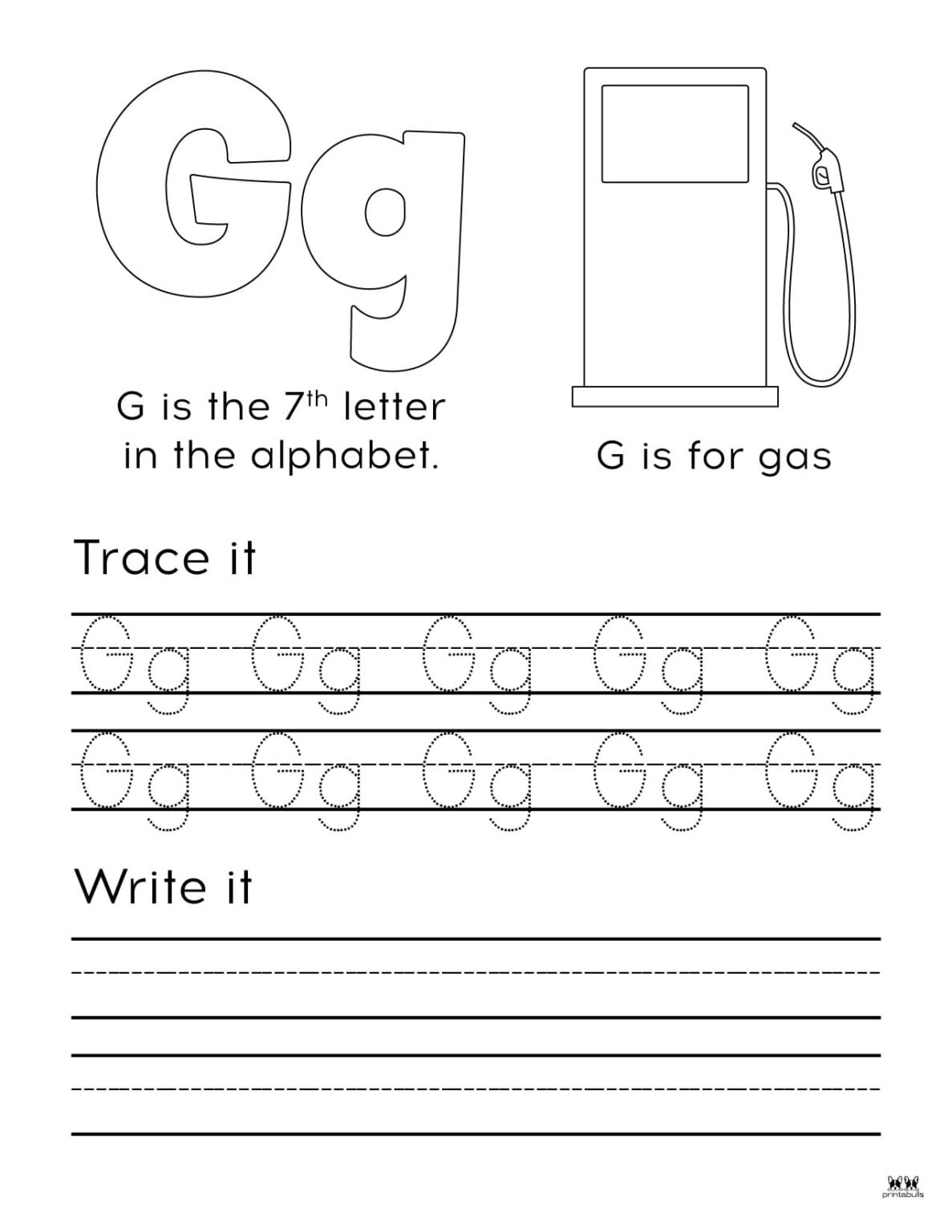 Letter G Worksheets - 50 FREE Printables | Printabulls