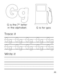 Letter G Worksheets - 50 FREE Printables | Printabulls