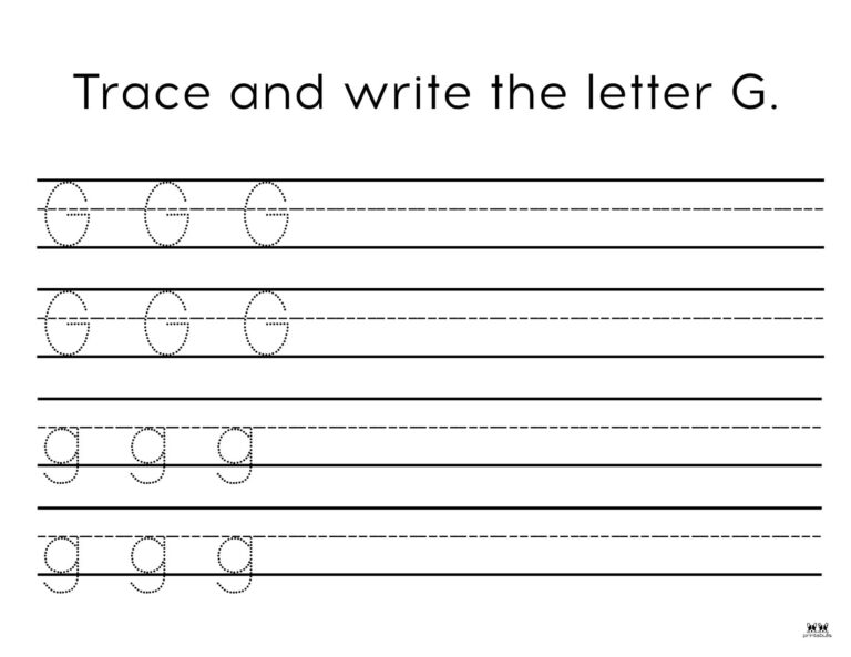 Letter G Worksheets - 50 Free Printables 