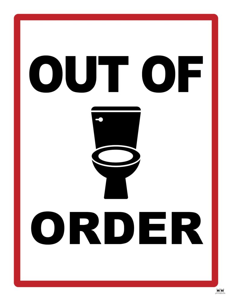 Out Of Order Signs - 25 FREE Printable Signs - PrintaBulk