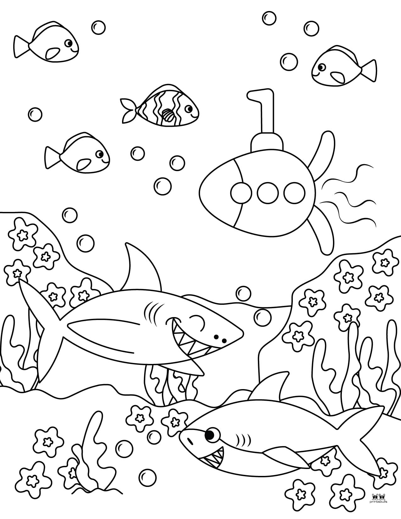 Shark Coloring Pages - 25 FREE Pages | Printabulls