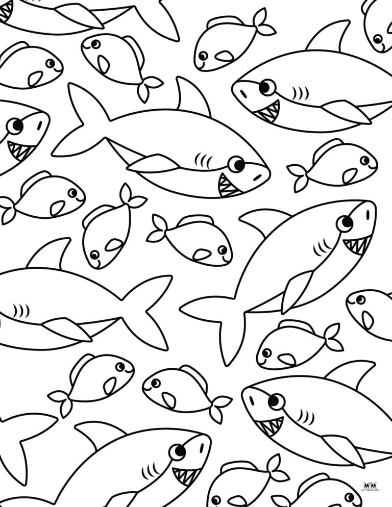 Shark Coloring Pages - 25 FREE Pages | Printabulls