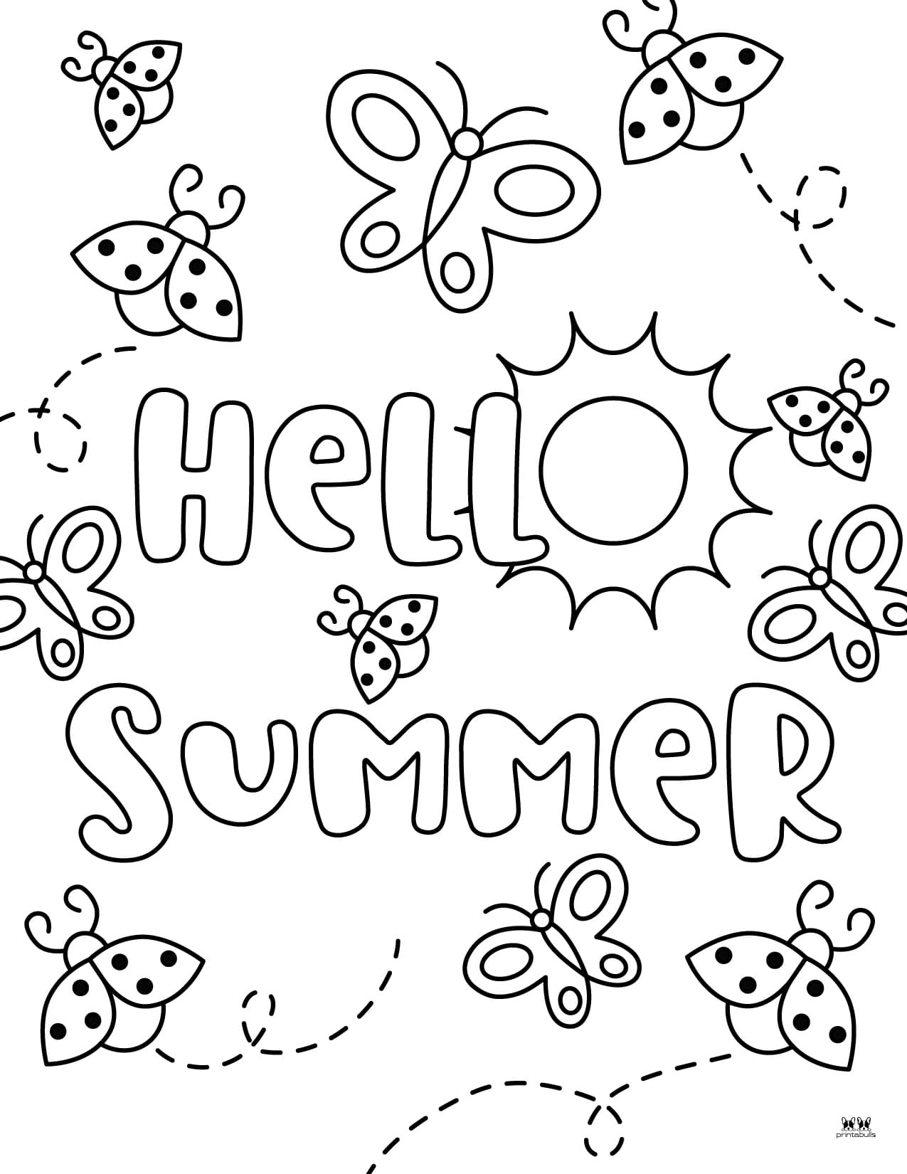 Summer Coloring Pages - 100 FREE Printable Pages | Printabulls