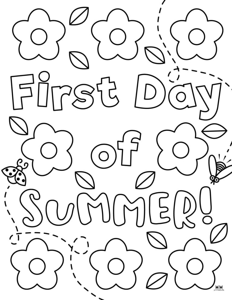 Summer Coloring Pages - 100 FREE Printable Pages | Printabulls