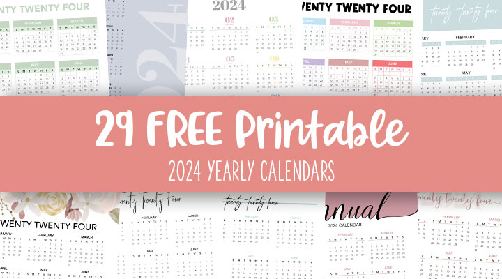 2024 Free Calendar Yearly Calendar Printable