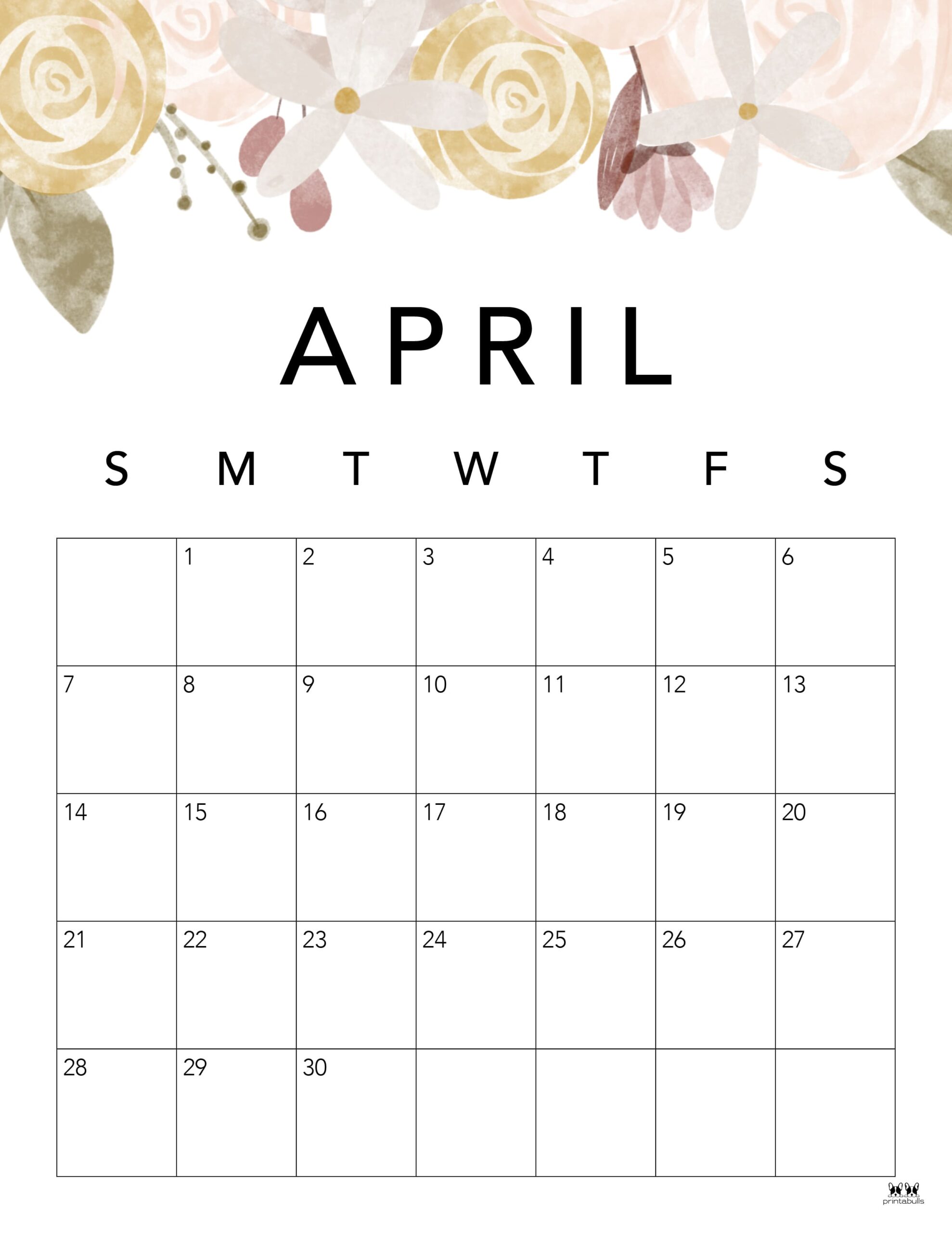 April 2024 Calendars 50 FREE Printables Printabulls