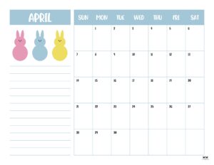 April 2024 Calendars - 50 FREE Printables | Printabulls