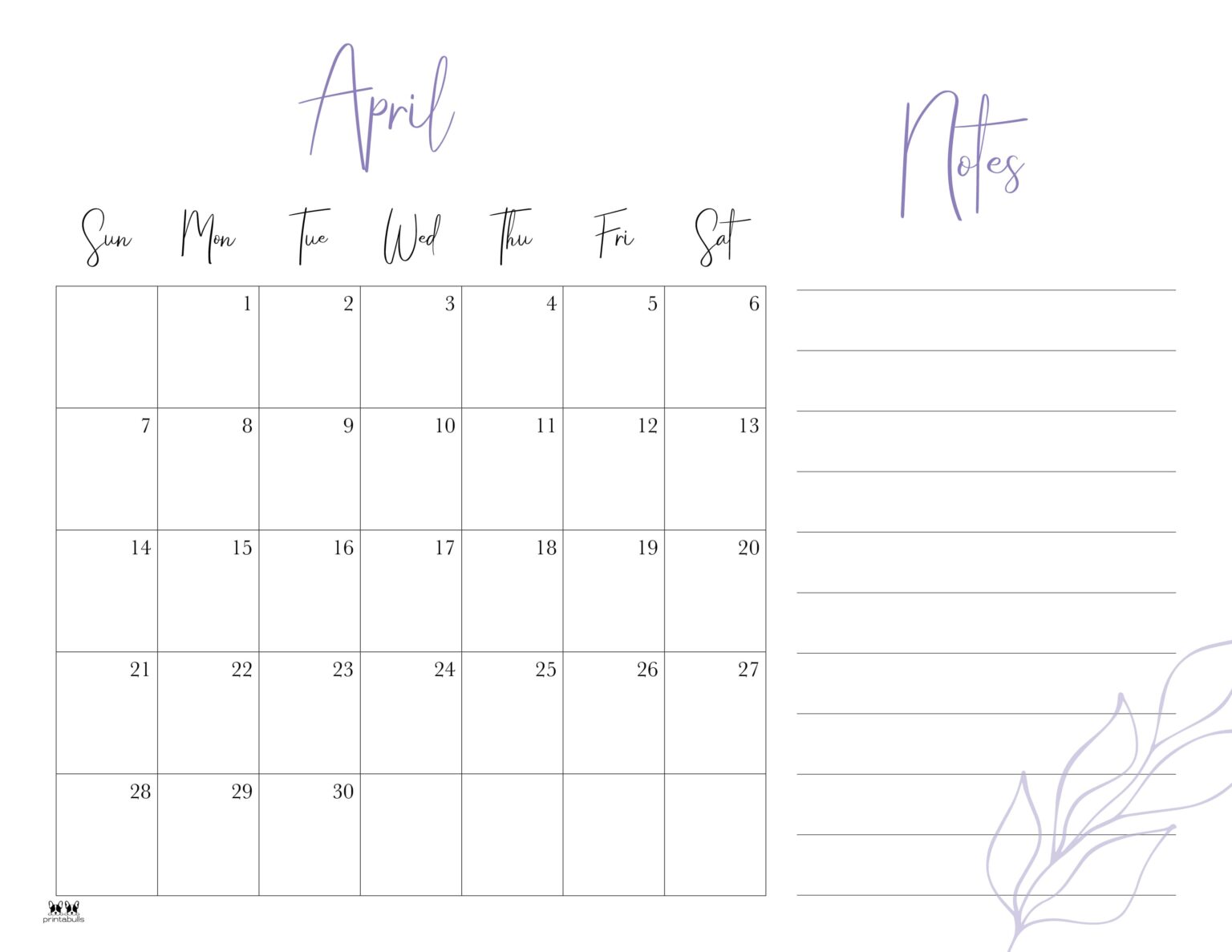 April 2024 Calendars 50 FREE Printables Printabulls