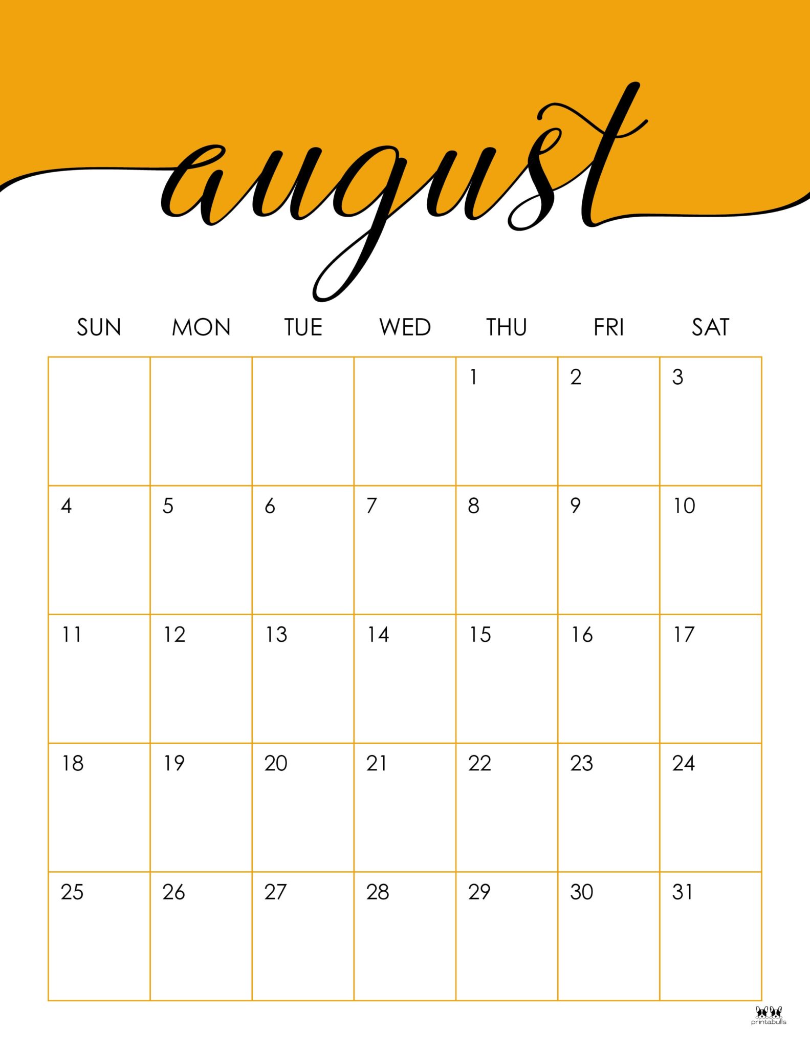 August 2024 Calendars 50 FREE Printables Printabulls