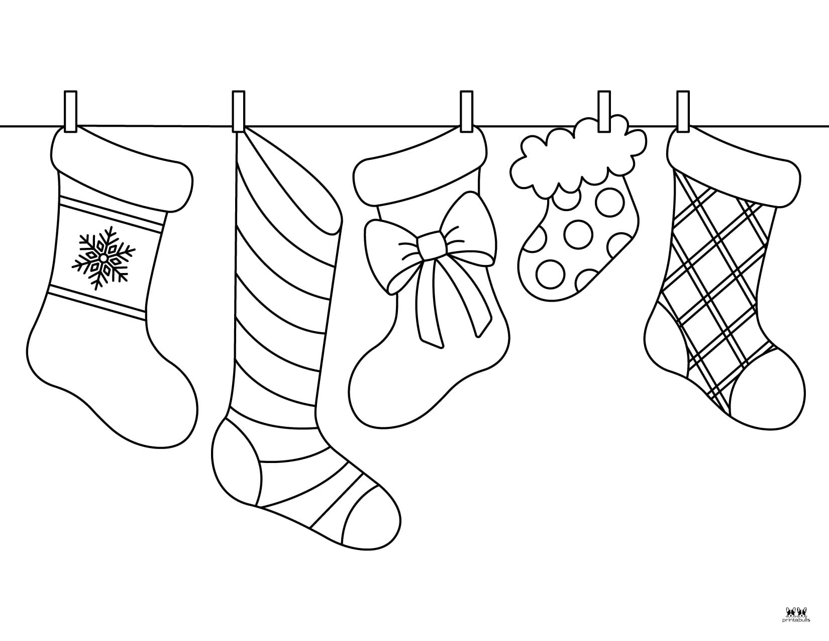 Christmas Stocking Coloring Pages - 27 FREE Pages | Printabulls