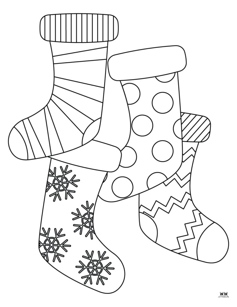Christmas Stocking Coloring Pages - 27 FREE Pages | Printabulls