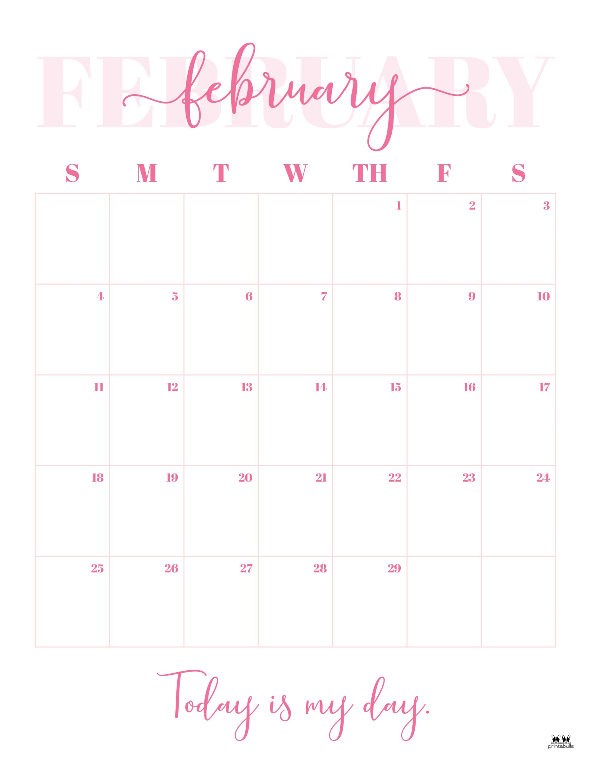 February 2024 Calendars 50 FREE Printables Printabulls