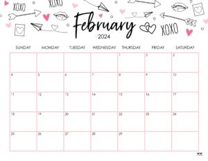 February 2024 Calendars - 50 FREE Printables | Printabulls