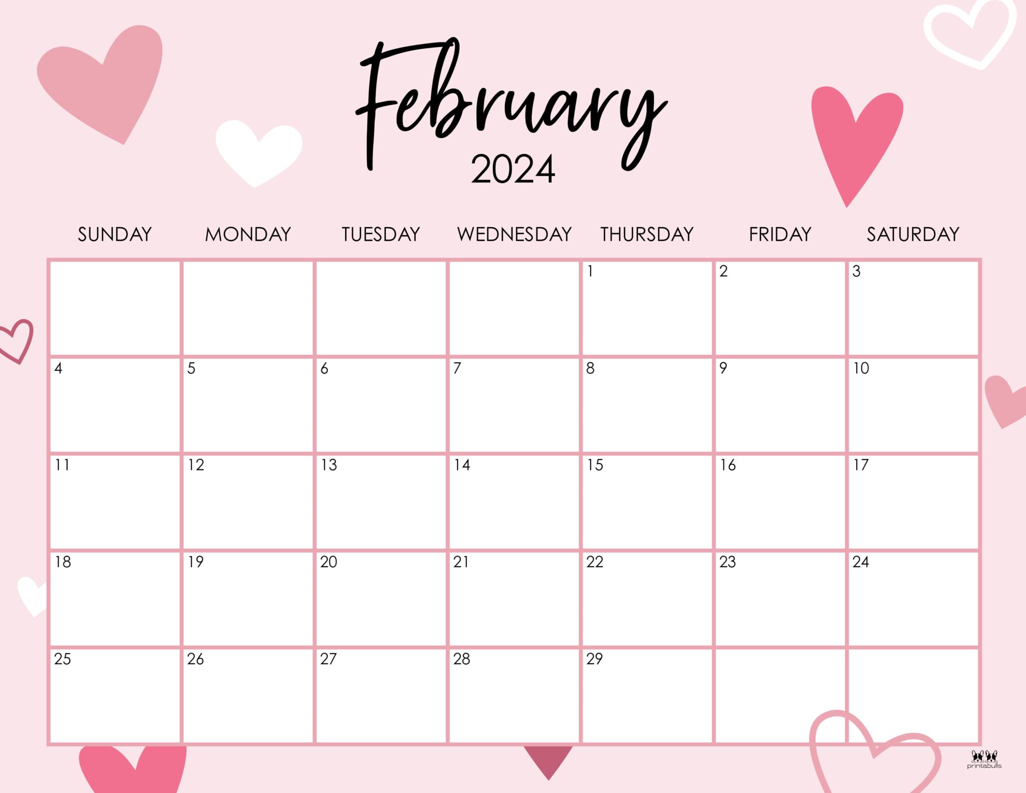 February 2024 Calendars - 50 Free Printables 