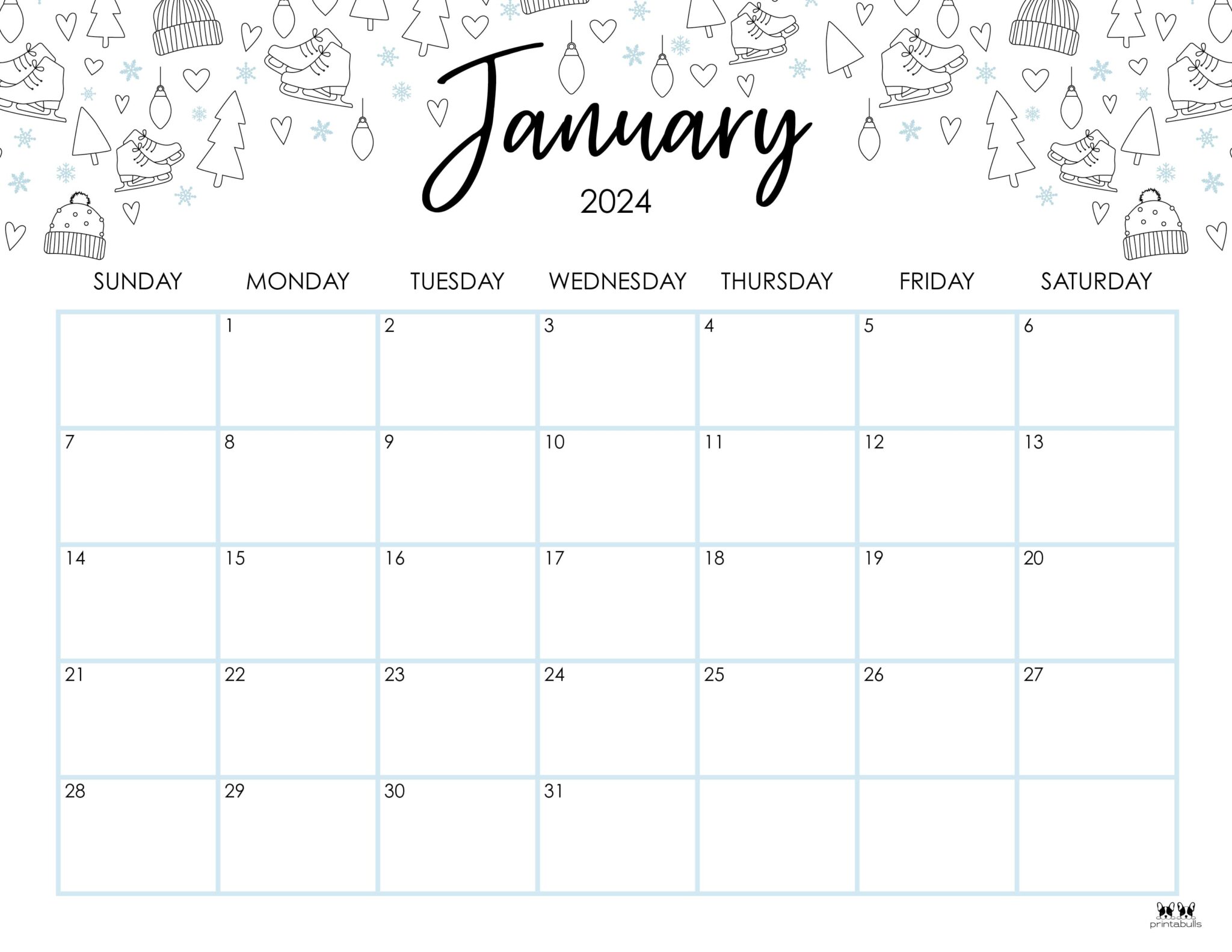 Printable Calendar January 2024 Homemade Gifts Made Easy For Kids 