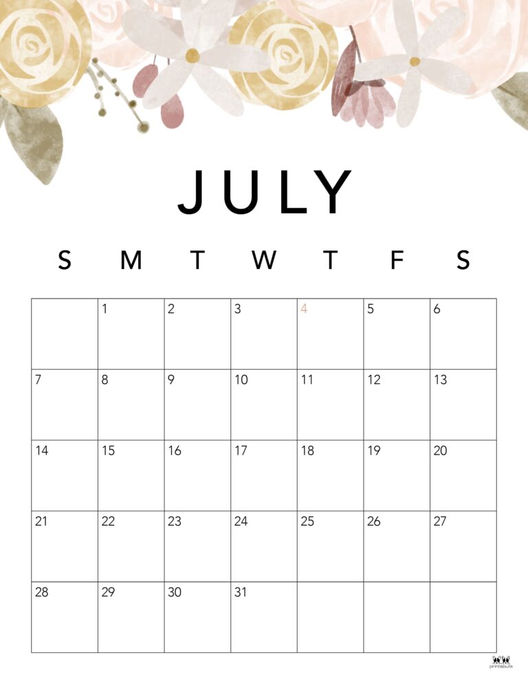 July 2024 Calendars - 50 Free Printables 