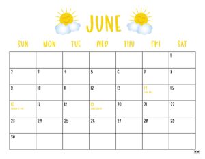 June 2024 Calendars - 50 FREE Printables | Printabulls