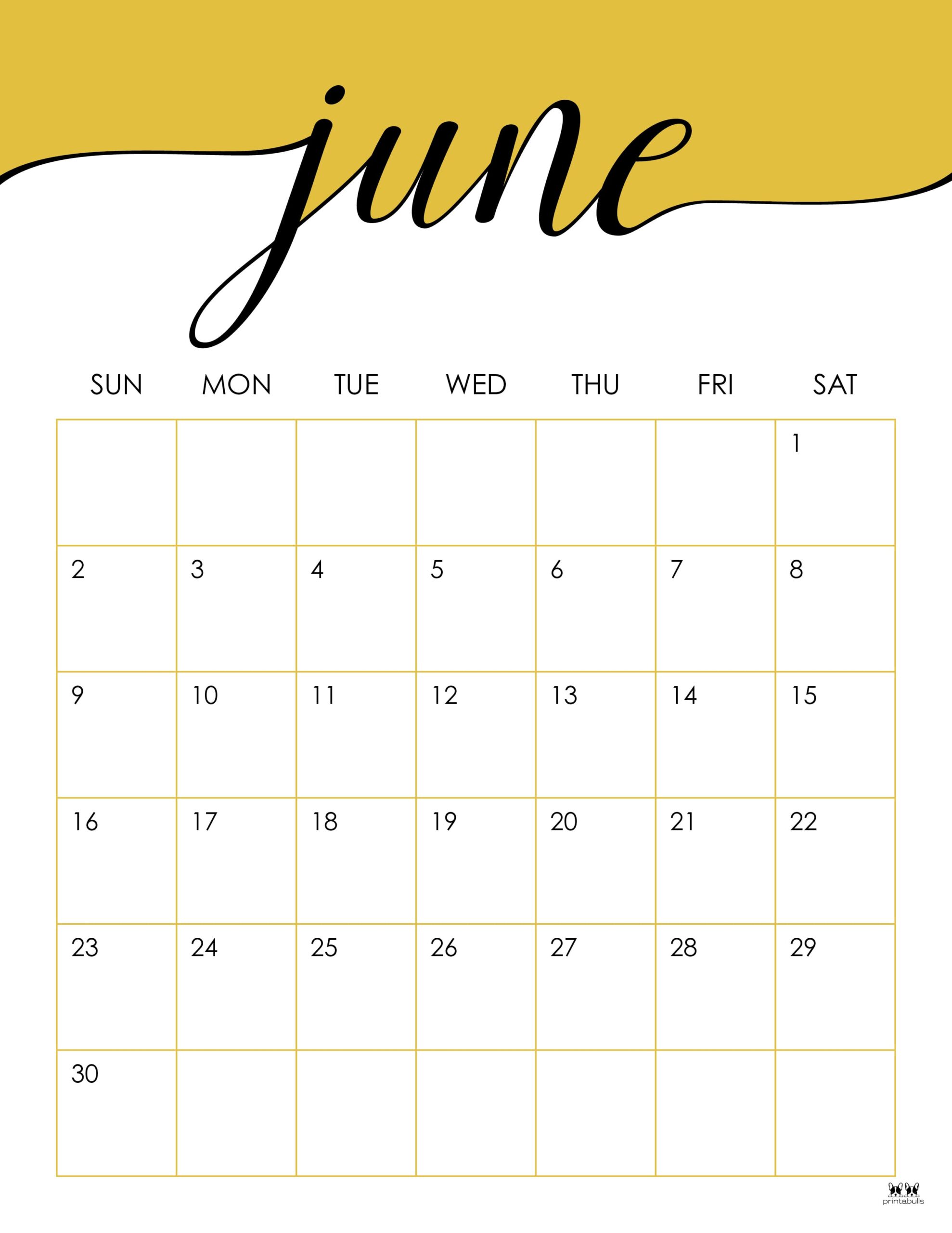 June 2024 Calendars 50 FREE Printables Printabulls