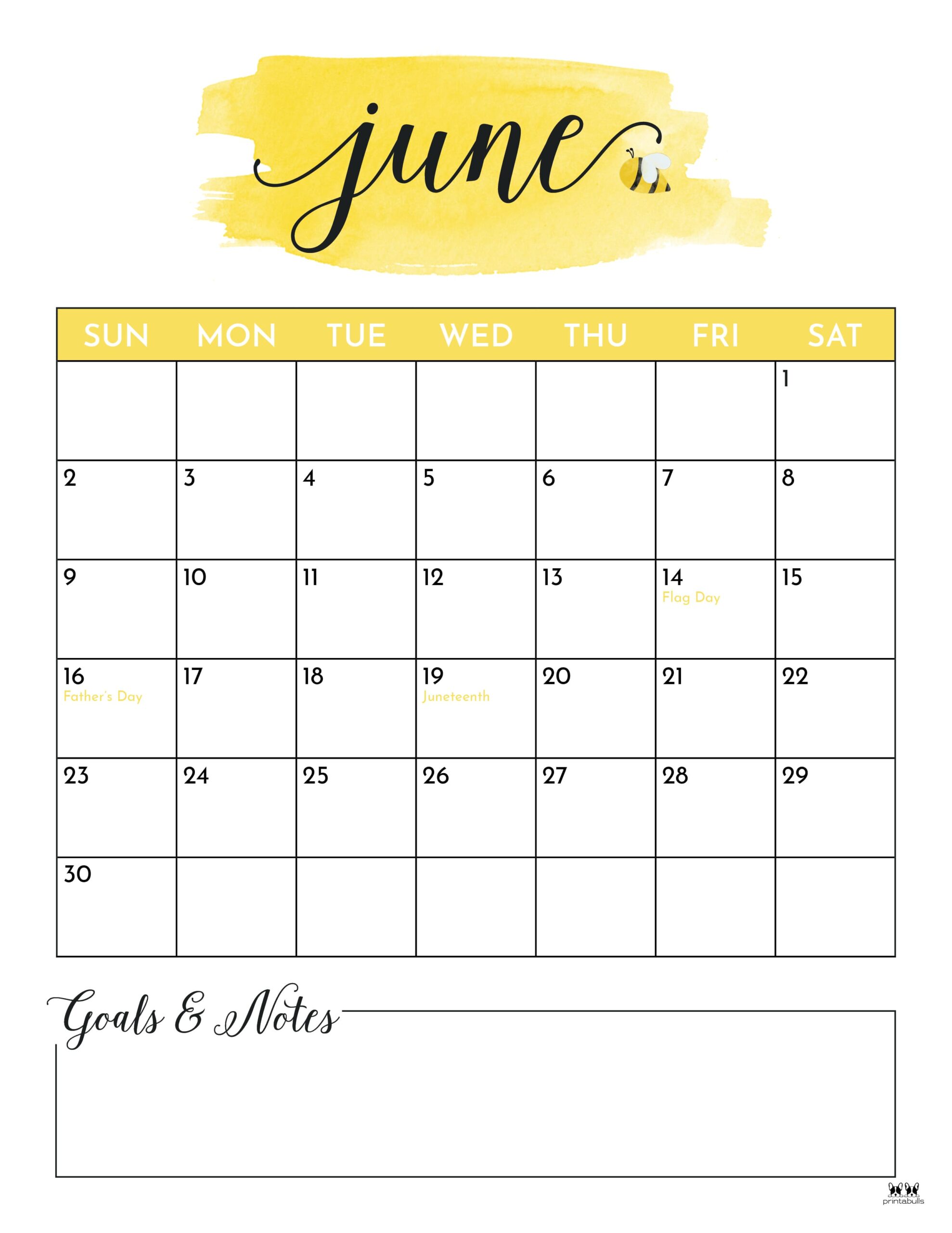 June 2024 Printable Calendar Printabulls Judi Larissa