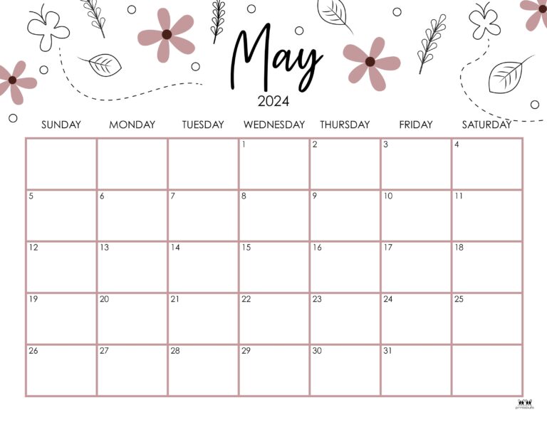 May 2024 Calendars 50 FREE Printables Printabulls