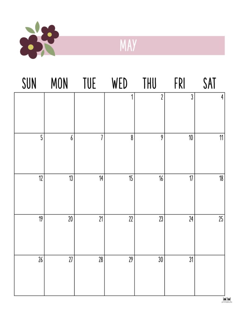 May 2024 Calendars - 50 Free Printables 