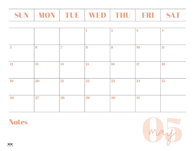 May 2024 Calendars - 50 Free Printables 