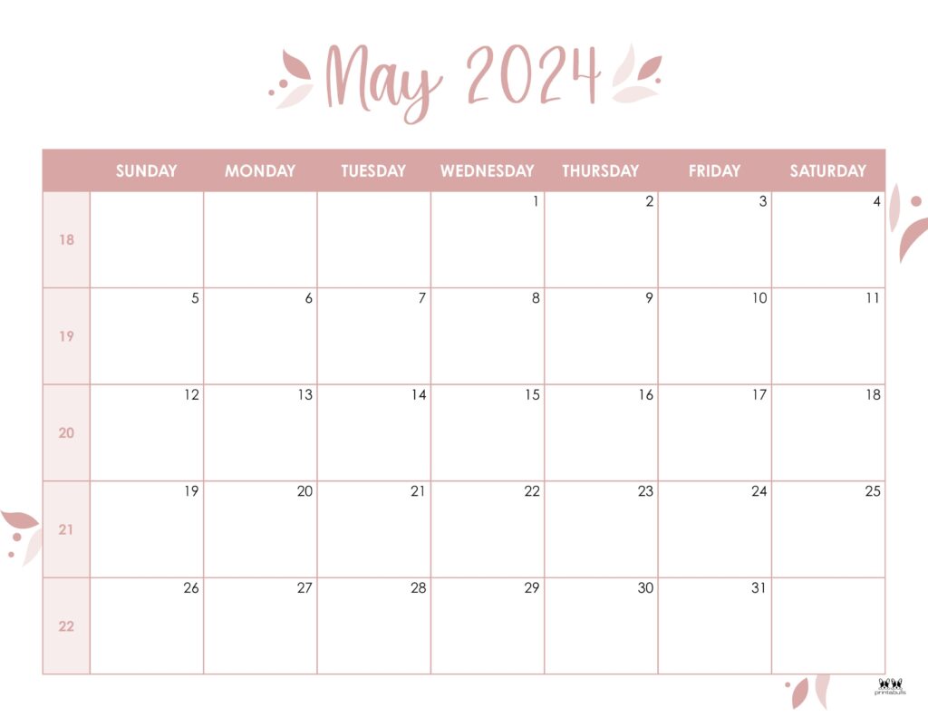 May 2024 Calendars - 50 FREE Printables