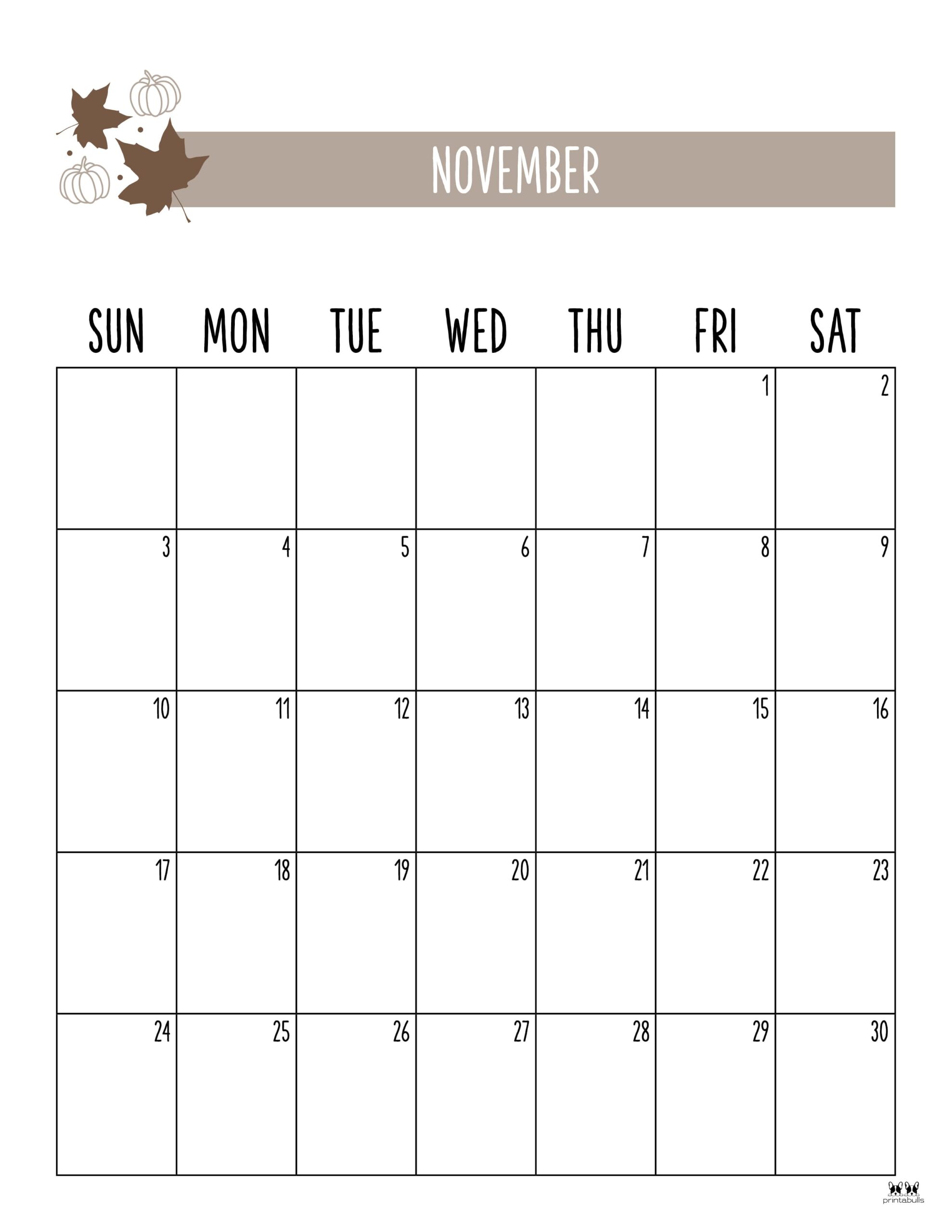 November 2024 Calendars 50 FREE Printables Printabulls