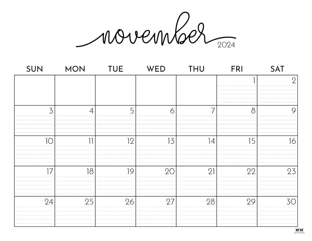 Printable Free Calendar November 2024 Moira Tersina
