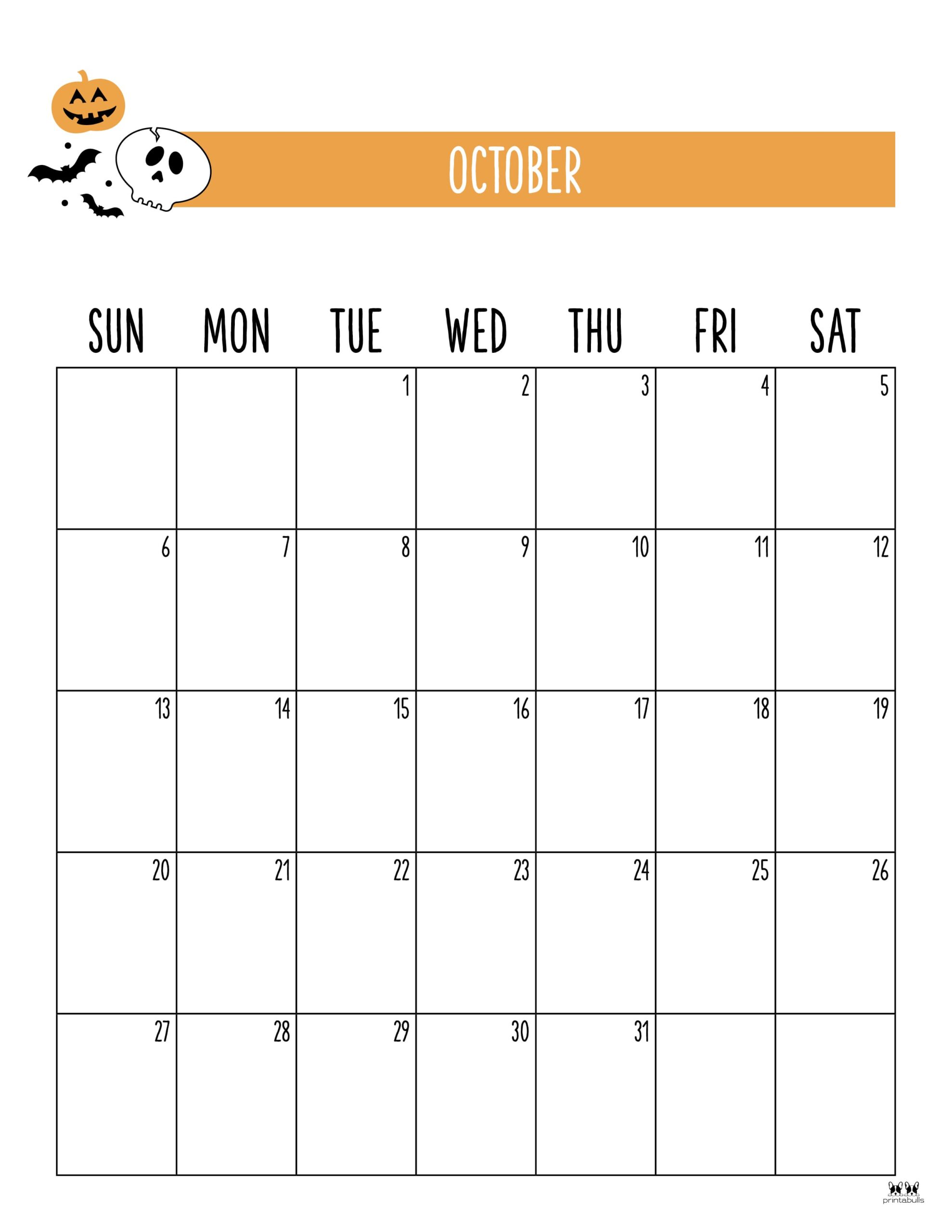 October 2024 Calendars 50 FREE Printables Printabulls