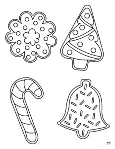 Christmas Cookies Coloring Pages - 25 FREE Pages | Printabulls