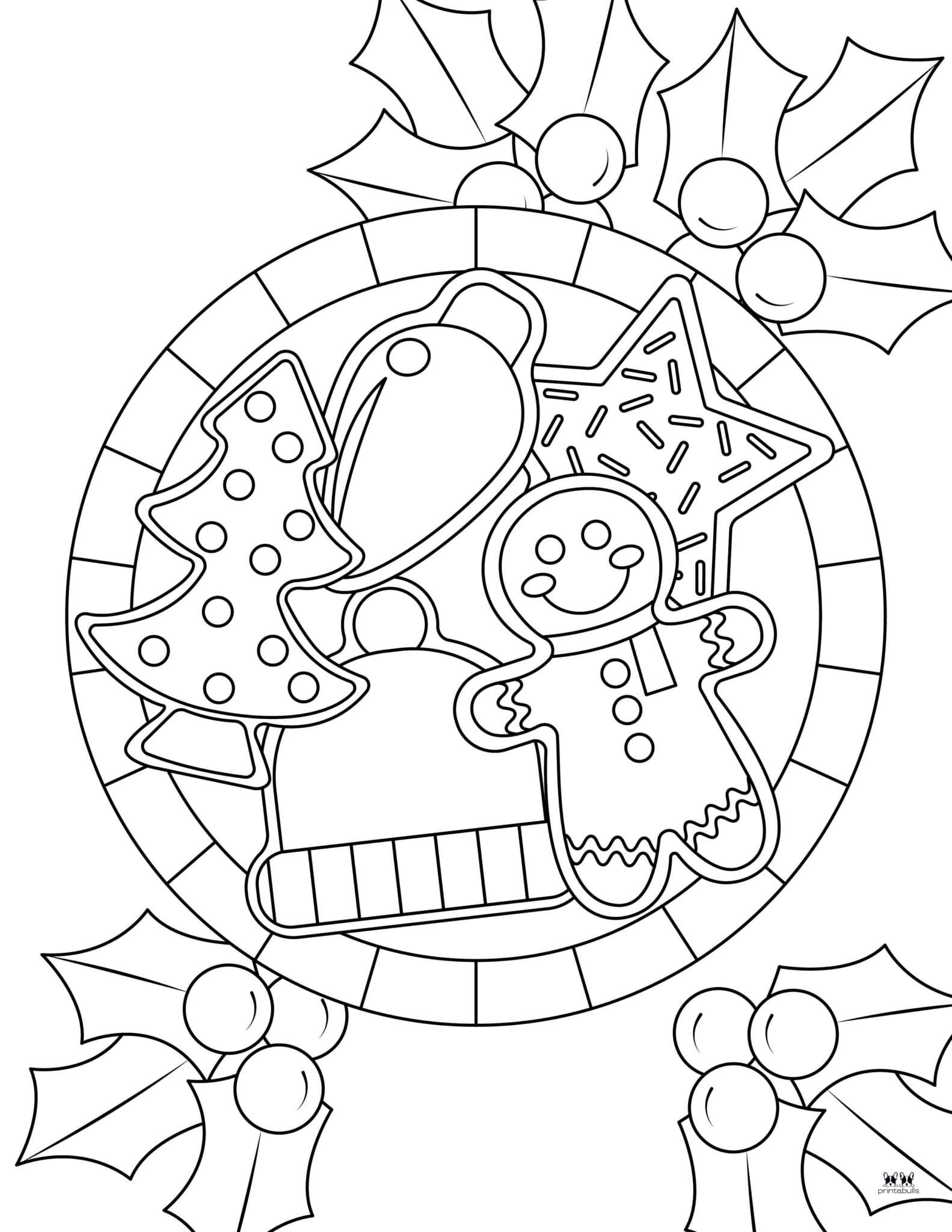 Christmas Cookies Coloring Pages - 25 Free Pages 