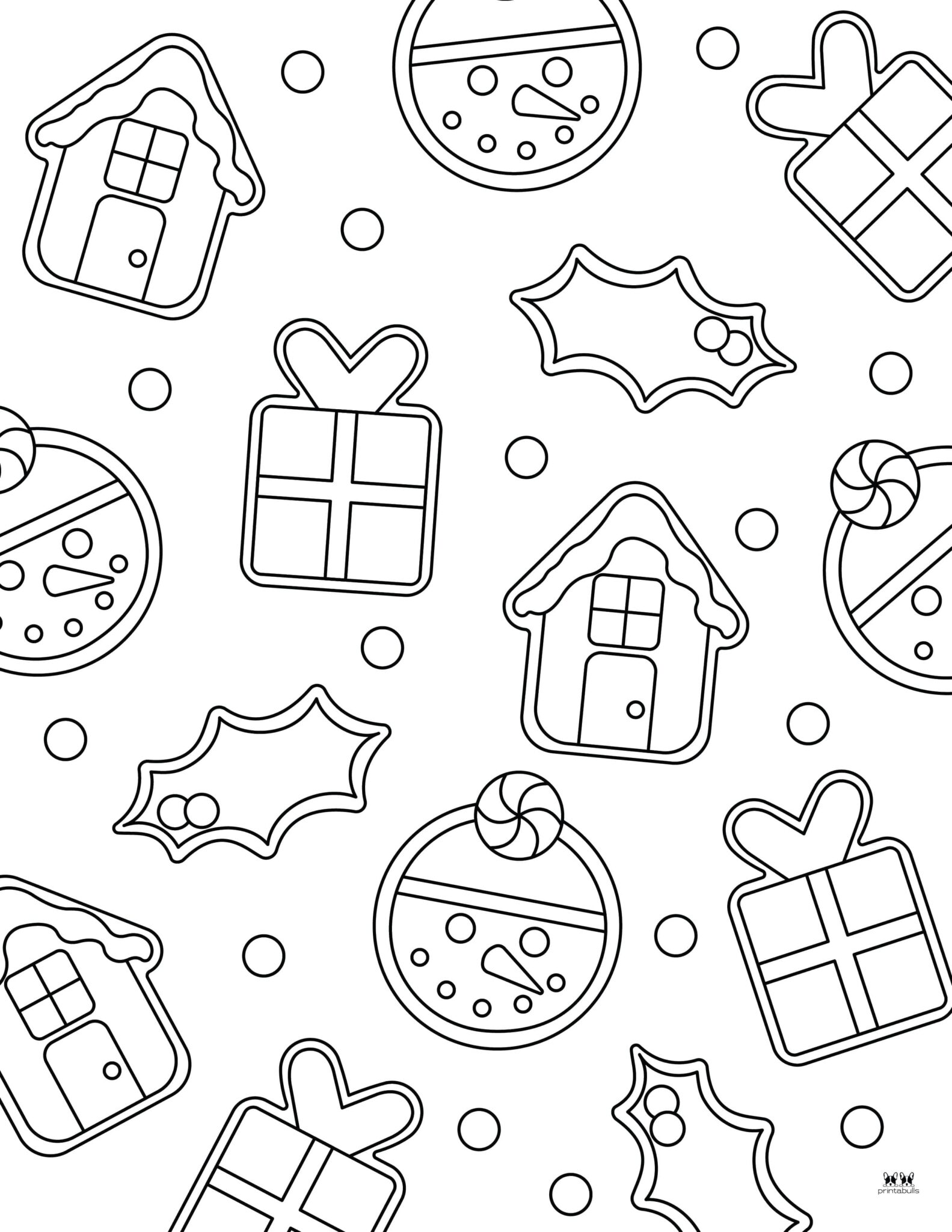 Christmas Cookies Coloring Pages - 25 FREE Pages | Printabulls