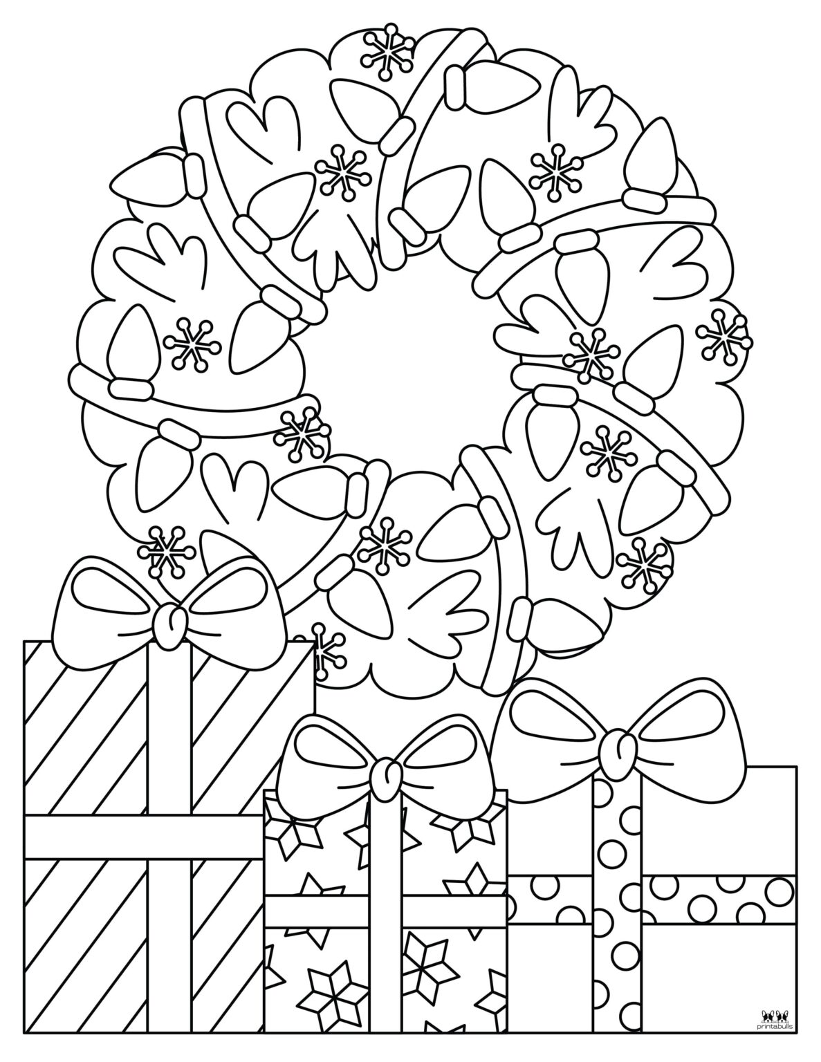 Christmas Wreath Coloring Pages - 25 FREE Pages | Printabulls