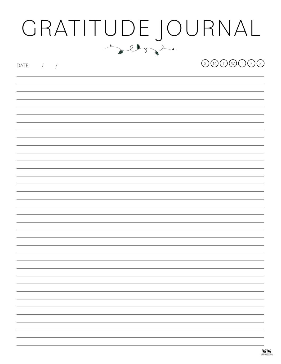 Gratitude Journal Templates - 18 FREE Printables | Printabulls