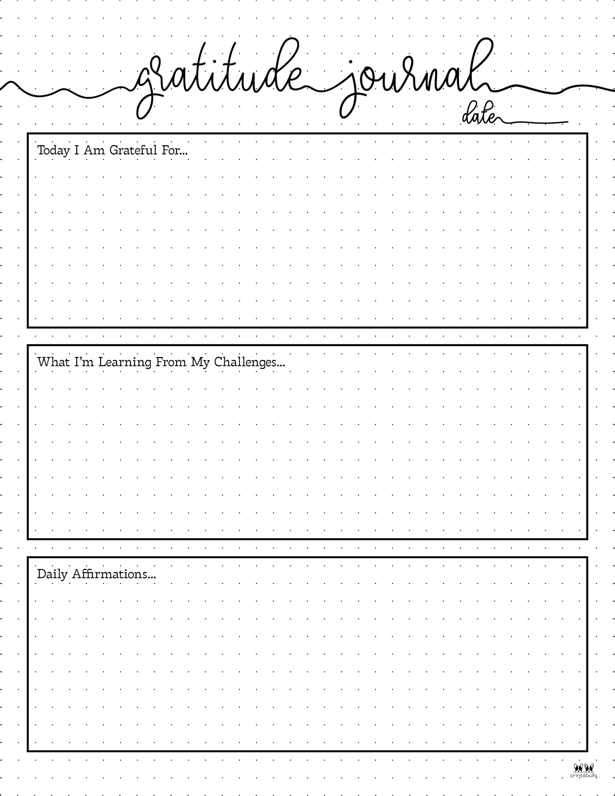 Gratitude Journal Templates 18 Free Printables Printabulls