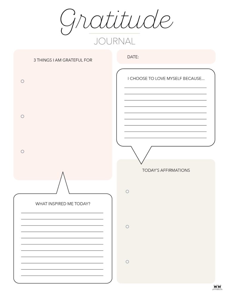 Gratitude Journal Templates 18 FREE Printables PrintaBulk