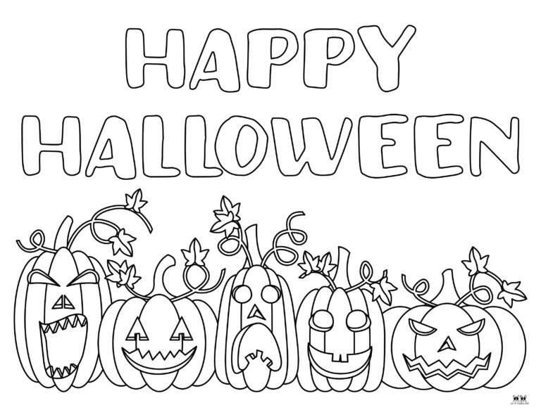 Happy Halloween Coloring Pages - 28 FREE Pages | Printabulls