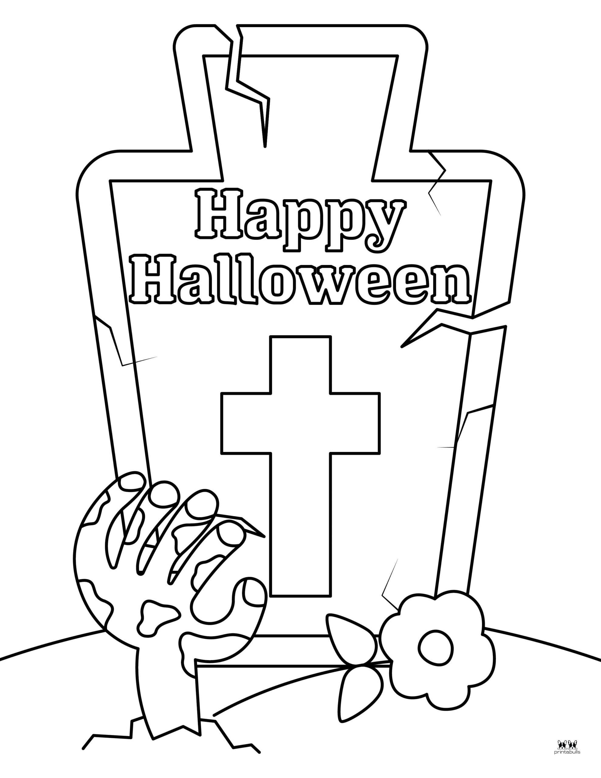 Happy Halloween Coloring Pages - 28 FREE Pages | Printabulls