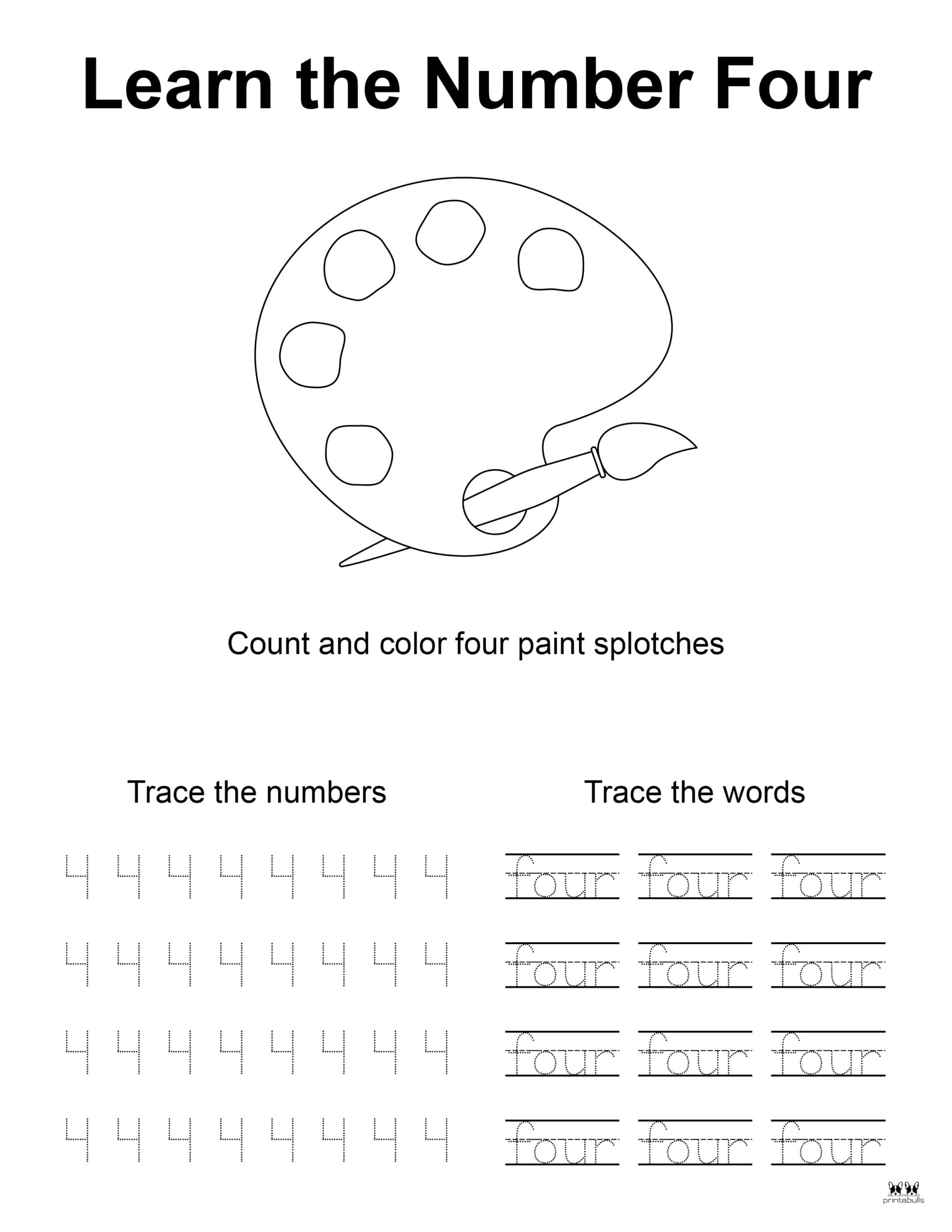 number-4-tracing-worksheets-15-free-pages-printabulls