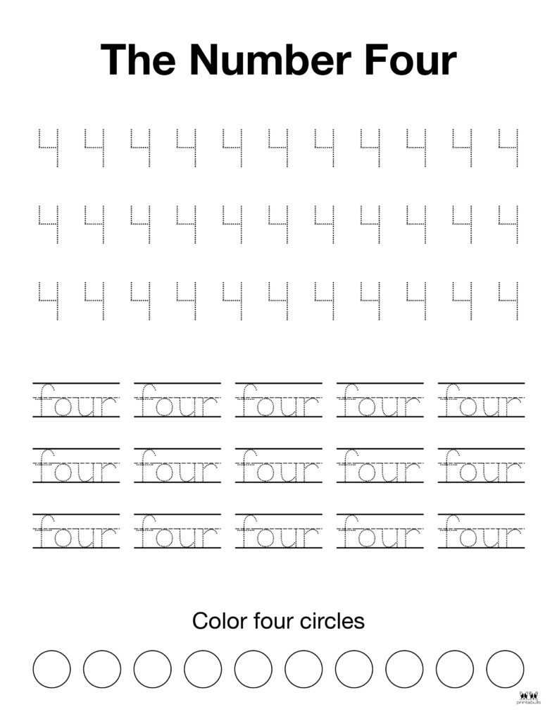 Printable-Number-Four-Tracing-Worksheet-Page-3