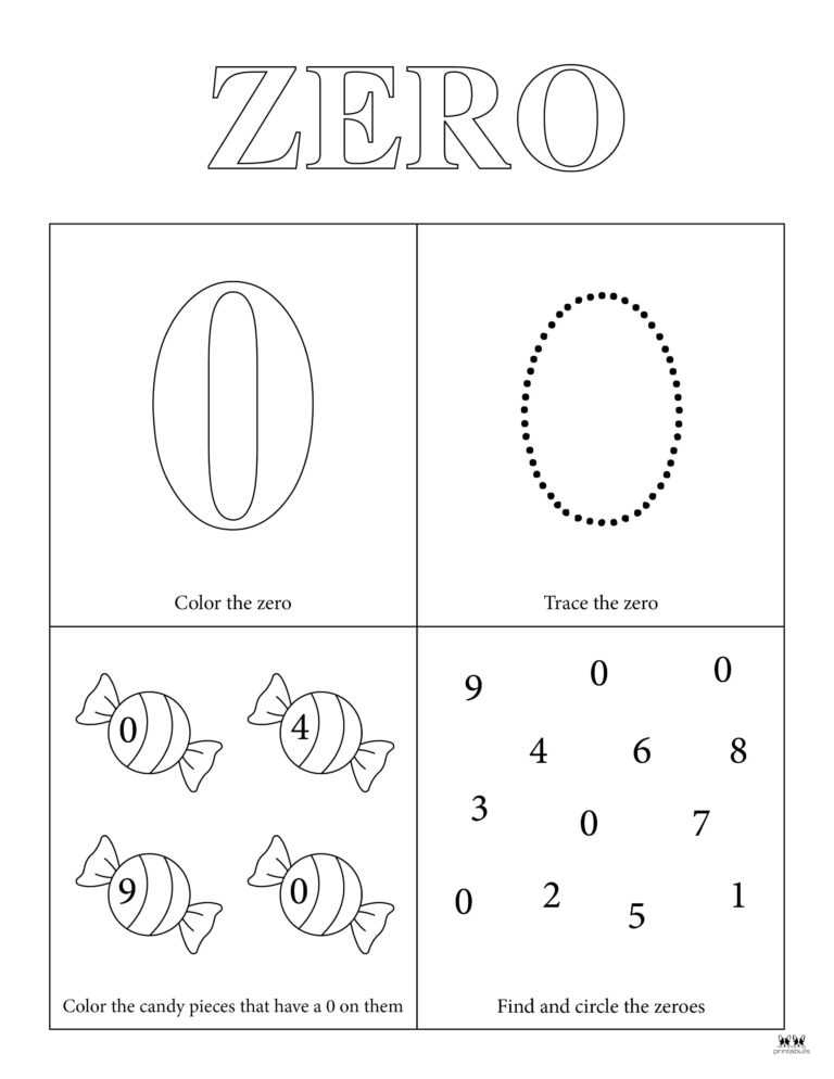 Number 0 Tracing Worksheets - 15 FREE Pages | Printabulls