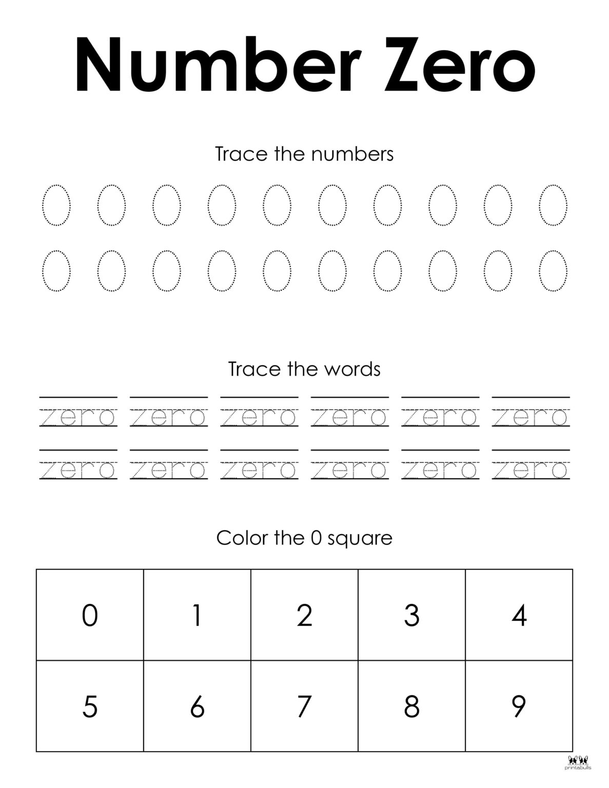 Number 0 Tracing Worksheets - 15 FREE Pages | Printabulls