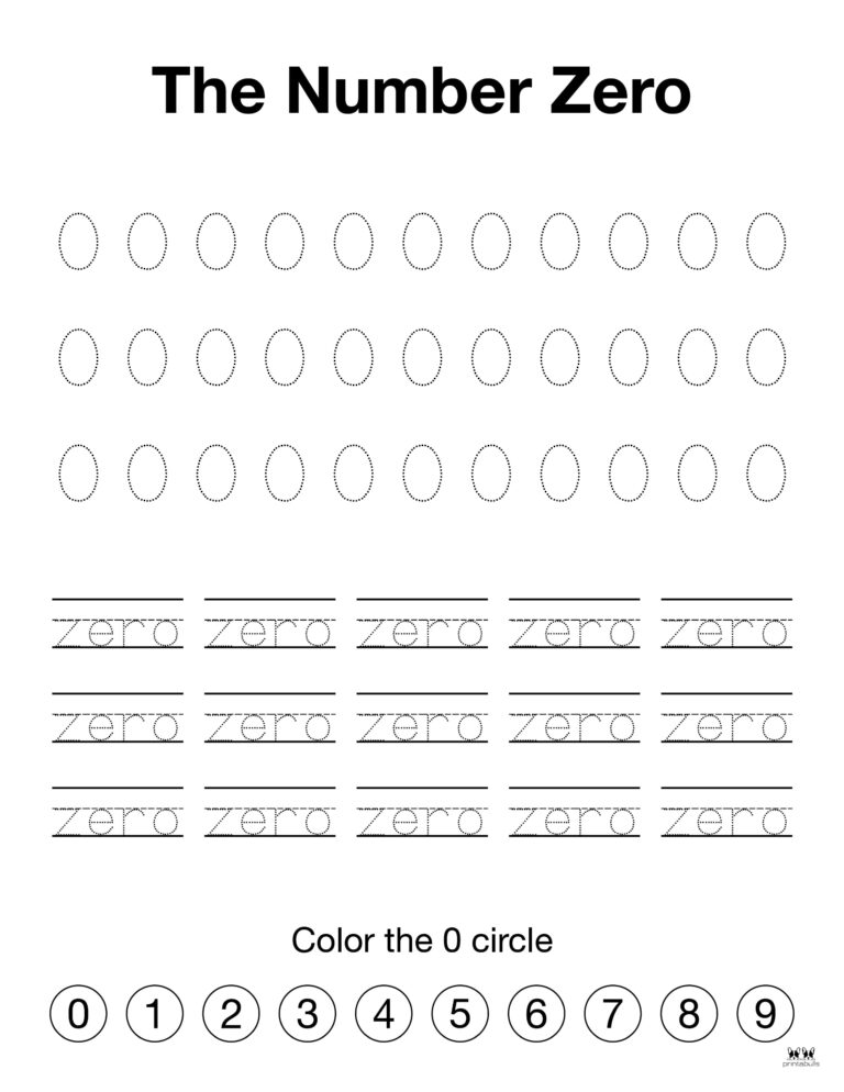 Number 0 Tracing Worksheets 15 Free Pages Printabulk 