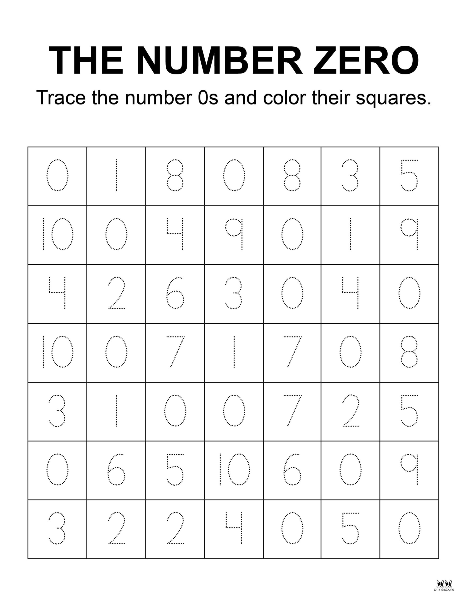 Number 0 Tracing Worksheets - 15 FREE Pages | Printabulls