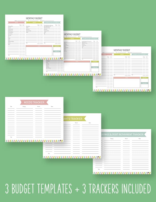 50 30 20 Budget Templates 15 FREE Printables Printabulls