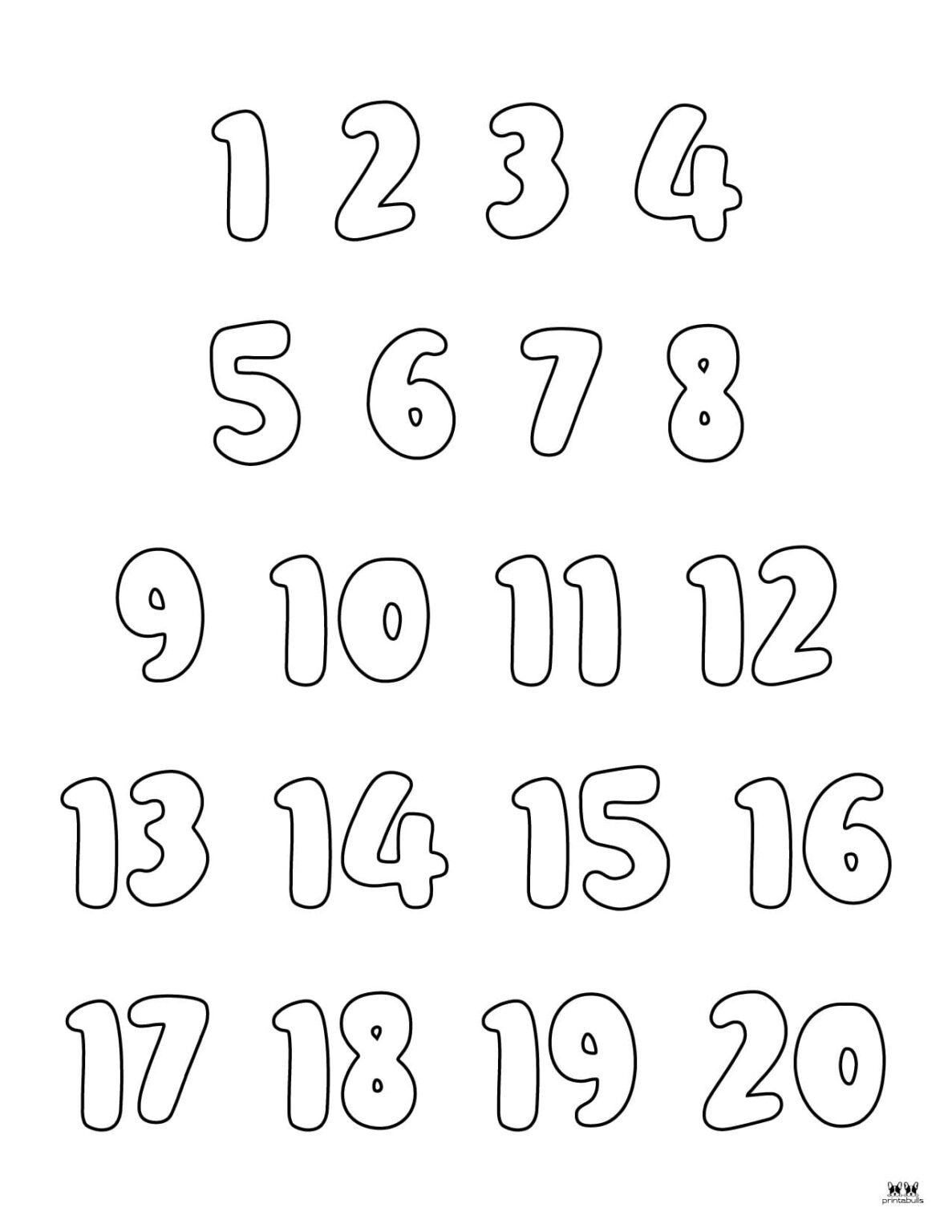 Printable Bubble Numbers 32 Free Printables Printabulls 2999